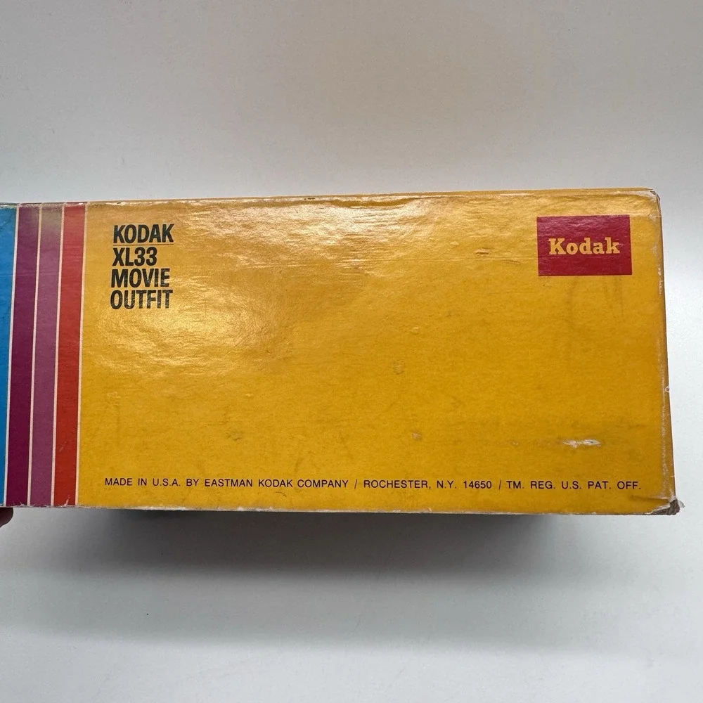Vintage Kodak XL33 Super 8 Movie Outfit Camera In Original Box w/ Strap